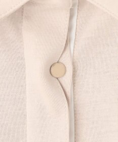 J.PRESS LADIES 【洗える】コットンリネンジャージー ポロ カットソー