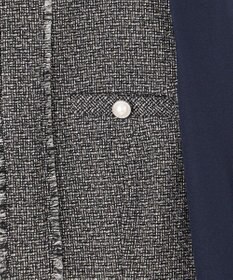 Feroux 【洗える】ツイードコンビミディ ワンピース