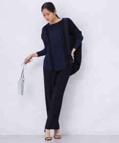 ICB 【洗える】 ヴィスコースワイド 配色デザインプルオーバー