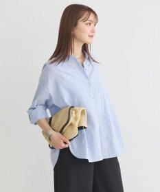 earth music&ecology 【接触冷感】綿麻混ベーシックシャツ