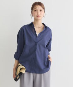 earth music&ecology 【接触冷感】綿麻混ベーシックシャツ