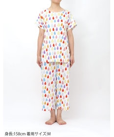 tsumori chisato SLEEP ツモリチサト パジャマ 綿100%(本体) 天竺素材 3分袖 半袖 8分丈 レディース UDT123 /ワコール