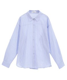 earth music&ecology 【接触冷感】綿麻混ベーシックシャツ