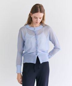 BEIGE， PYRRHOT / シアーコンビ リブカーディガン