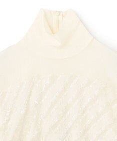 BEIGE， 【洗える】BANKSIA / ニットコンビカットジャカードブラウス