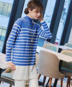 Tiaclasse 【洗える】ボーダーニットチュニック