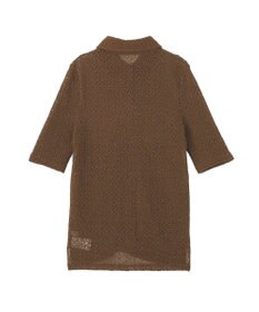 earth music&ecology ストレッチレース襟付シャツ