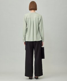 ICB 【洗える】イージージョーゼット バンドカラーカットソー