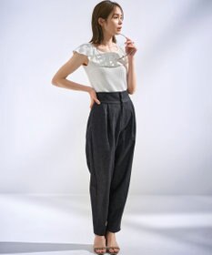 組曲 L 【組曲×setsuko sagittaire】カップ付きフリルTシャツ