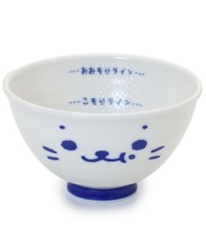 Mother garden しろたん ごはん粒がくっつきにくい ご飯茶碗 《大盛》 《顔ぼん柄/しろたん＆らっこいぬ柄》 単品