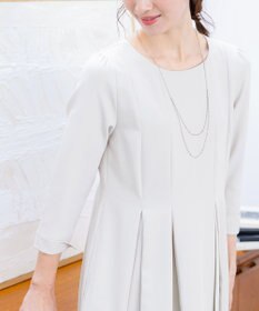 Tiaclasse L 【ダブルクロス】【洗える】ラインワンピース