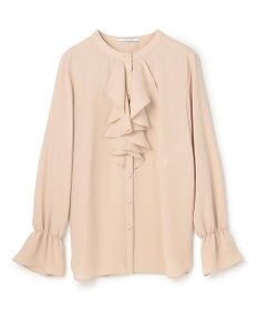 BEIGE， 【WEB限定・洗える】CLARION / バンドカラーフリルブラウス