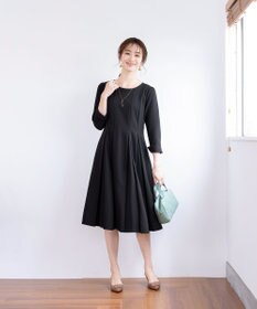 Tiaclasse L 【ダブルクロス】【洗える】ラインワンピース