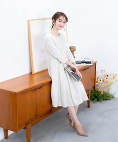 Tiaclasse L 【ダブルクロス】【洗える】ラインワンピース