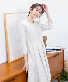 Tiaclasse L 【ダブルクロス】【洗える】ラインワンピース