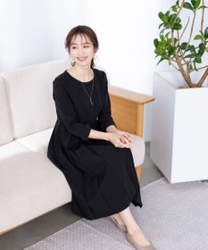 Tiaclasse L 【ダブルクロス】【洗える】ラインワンピース