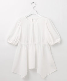 Feroux 【洗える】パフスリーブチュニック ブラウス