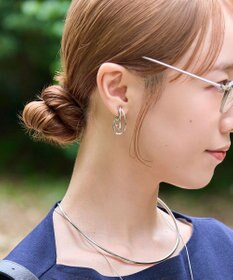 Phoebe 【痛くないシリーズ・金属アレルギー対応】レイヤーフープソフトイヤリング　シルバー