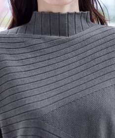Tiaclasse 【新色追加・洗える】ランダムリブ編みドルマンニットチュニック
