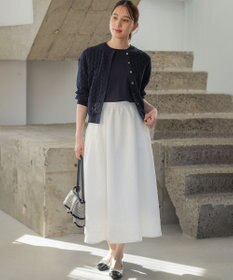 組曲 【先行予約・前後着用可】コットンフラワーレーシー カーディガン