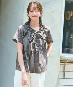 ANY SIS 【洗える】ギャザーネック ブラウス