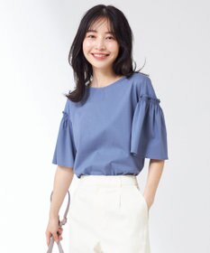 ANY SIS シルケットストライプ フレアスリーブ カットソー