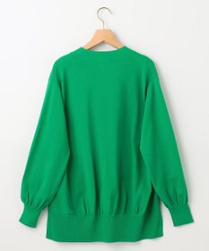 組曲 【ビジューボタン・アンサンブル対応】ハイゲージ ロングVネックカーディガン