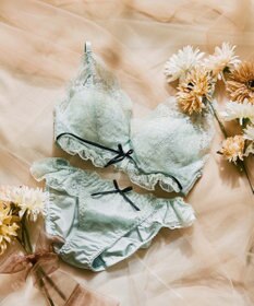 San-ai Resort（三愛水着楽園） レーシーバイカラーノンワイヤーブラセット 【northerly】