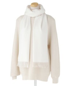 MOONBAT PAUL & JOE ACCESSOIRES ”PJ”ロゴブローチ付きムースタッチマフラー（パッケージ入り）