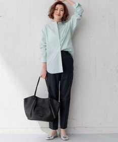 23区 L 【Oggi4月号掲載/洗える】CANCLINI バンドカラー シャツ