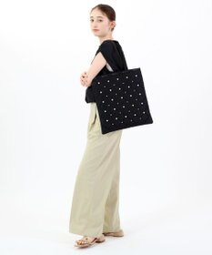 LeSportsac LG EMERALD TOTE W/ PEARLS/ミッドナイトパール