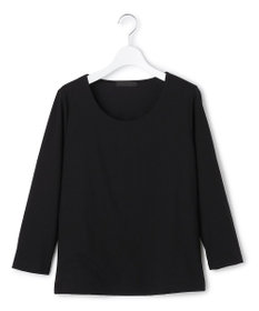 ICB 【速乾・UVケア・接触冷感・洗える】 スーペリアジャージー Uネックカットソー ブラック系