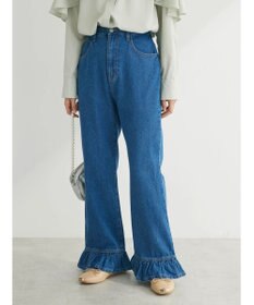 Green Parks ・Ｄｏｕｂｌｅ　Ｆｌａｇｓ　スソフリルストレートデニム