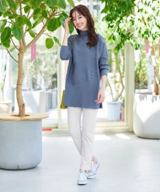 Tiaclasse 【新色追加・洗える】ランダムリブ編みドルマンニットチュニック