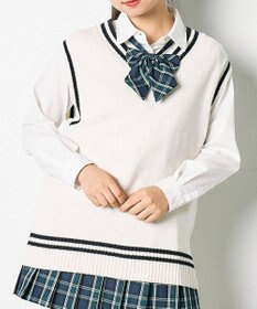 WEGO 【SCHOOLITEM】ラインスクールニットベスト