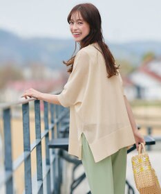 Tiaclasse 【洗える】サラサラUVシアーニットドルマントップス