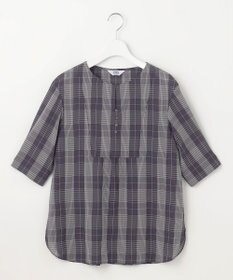 J.PRESS LADIES 【洗える】ドライタッチドビーチェック ブラウス