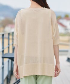 Tiaclasse 【洗える】サラサラUVシアーニットドルマントップス