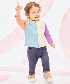 MIKI HOUSE HOT BISCUITS 【80-120cm】【Everyday Series】天竺素材 ワンポイントカーディガン