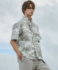 JOSEPH ABBOUD MOUNTAIN 【軽量/ストレッチ】メッシュサッカーカモ アウトドア シャツ