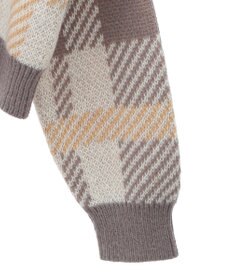 earth music&ecology チェックニットプルオーバー