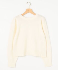 組曲 【8色展開・前後着用可】ウールカシミヤミックス パフスリーブ ニット