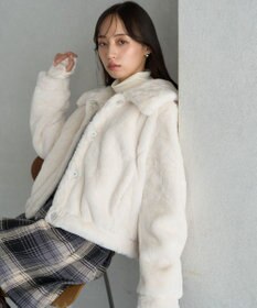 earth music&ecology ファーショートコート