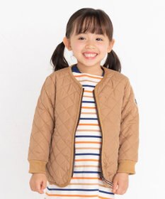 MIKI HOUSE HOT BISCUITS 【80-120cm】 抗菌・抗ウィルス ノーカラー キルティング 中綿ジャンパー