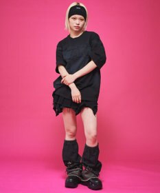 WEGO 【ユニセックス着用ITEM】ダメージアップリケグラフィックT（SS）