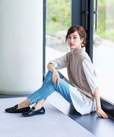 Tiaclasse 【洗える】フレアシャツチュニックブラウス