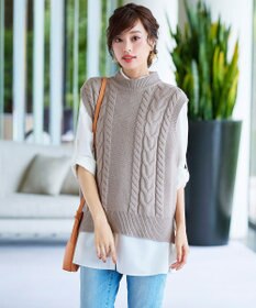 Tiaclasse 【洗える】フレアシャツチュニックブラウス