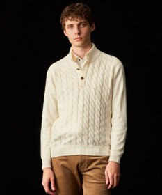 JOSEPH ABBOUD 【カシミヤ混/洗える】カシミヤブレンド ハイネック プルオーバー ニット