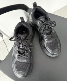 WEGO PUメッシュヒールダッドスニーカー