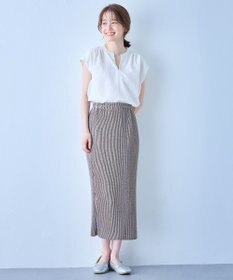 ANY ギャザーショートスリーブブラウス